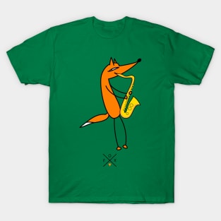 Fox and saxophone T-Shirt